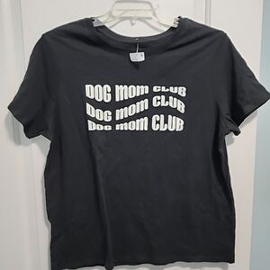 Zoe + Liv Black Graphic Tee Dog Mom Social Club. Sz XXL